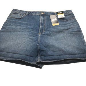 Lee Women's 20M Hi-Rise Slim Fit Horizon Short Blue Denim Jean New With Tags